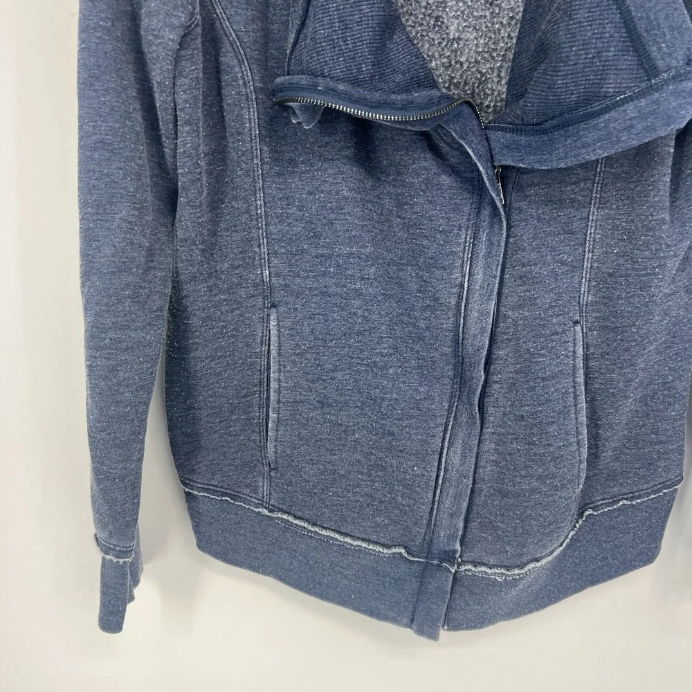 Calvin Klein Performance‎ Sweater Double Collar Zipper Front Womens Size L Blue